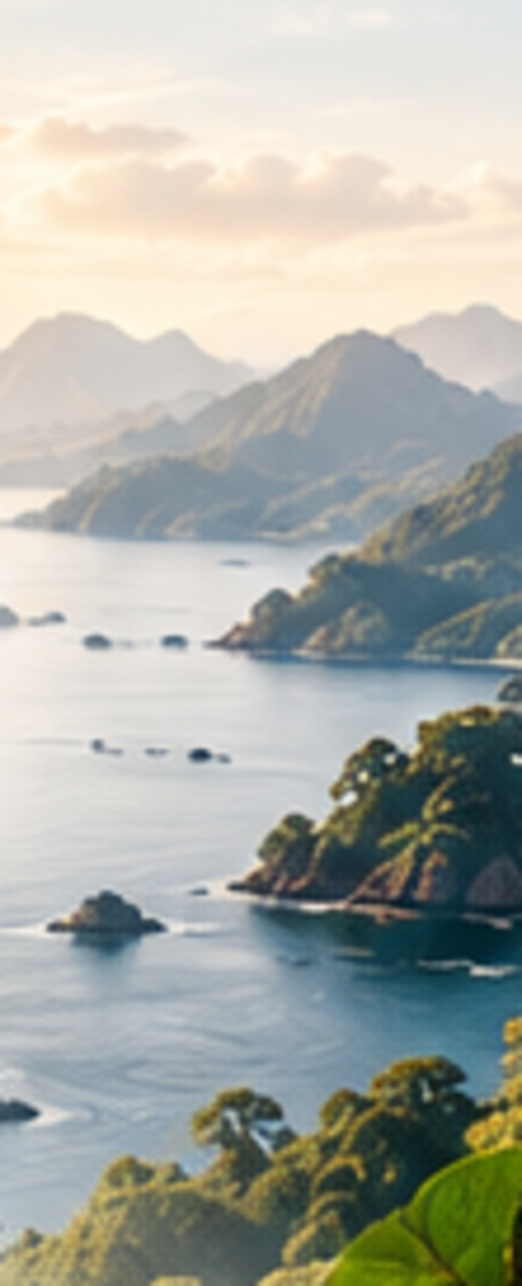 Indonesian hillside and coastal landscape